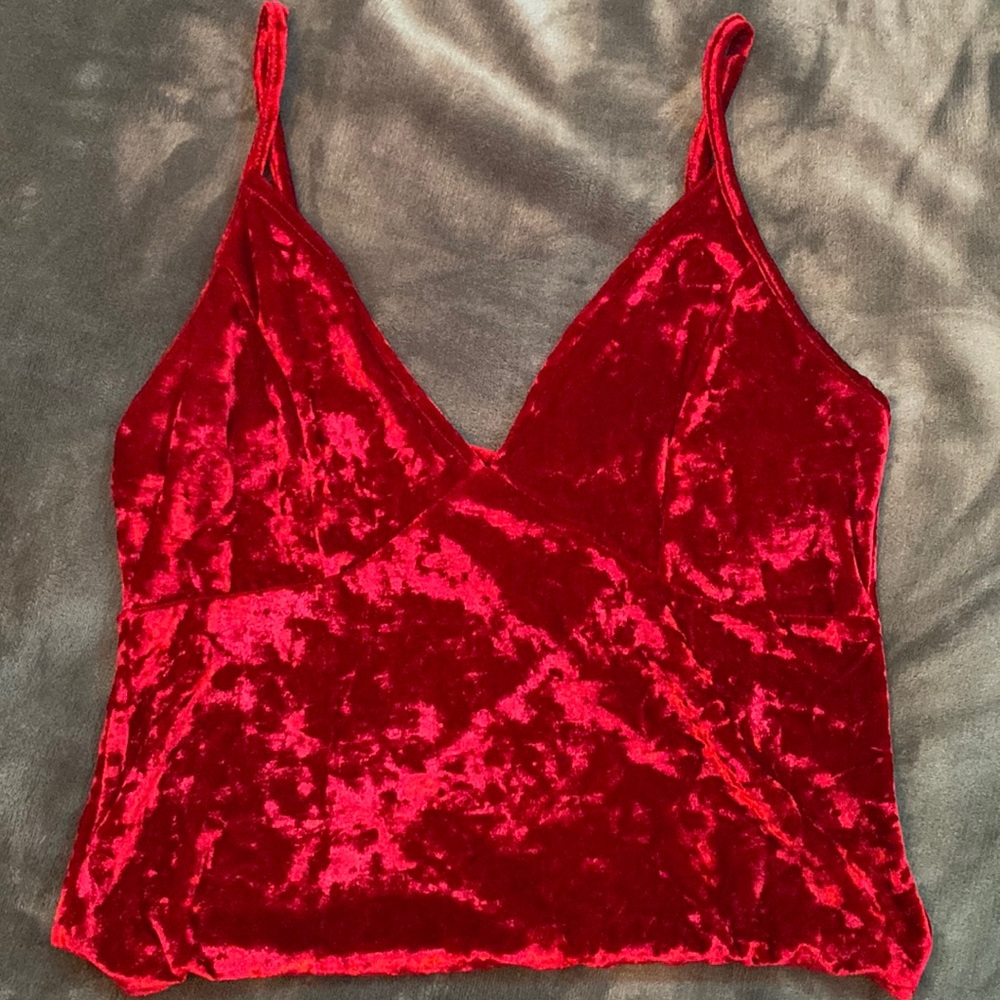 suede red bodysuit